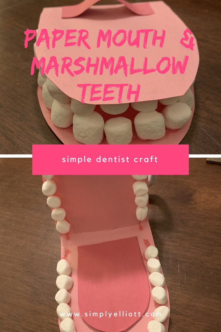 Marshmallow Teeth Craft Template